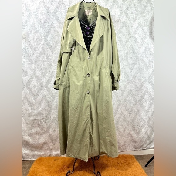we the free eastwick oversized olive trench coat size L - Picture 6 of 16